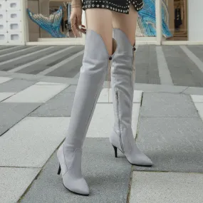 Autumn And Winter Pointed Elastic High Tube Boots