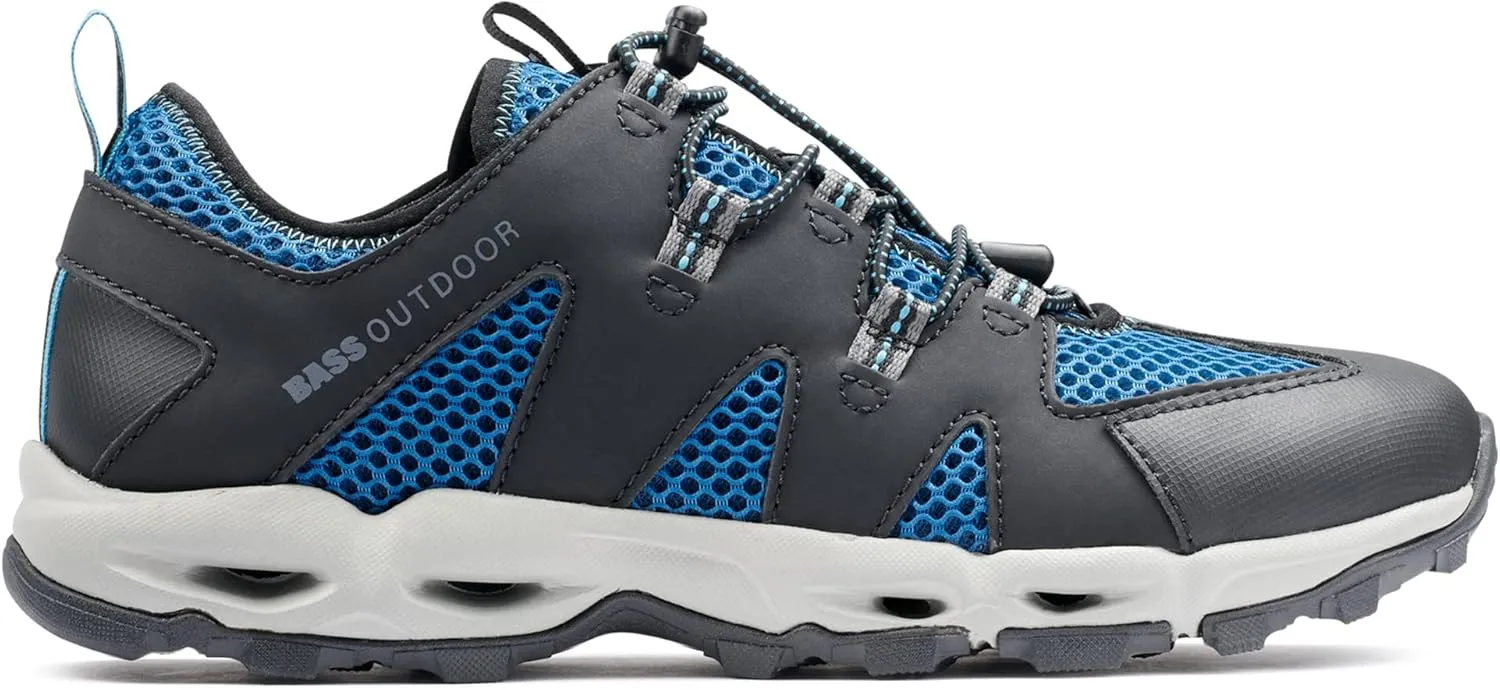 BASS OUTDOOR Men's Aqua Mesh Trail/Water Shoes – Pull-on Hiking Sneakers