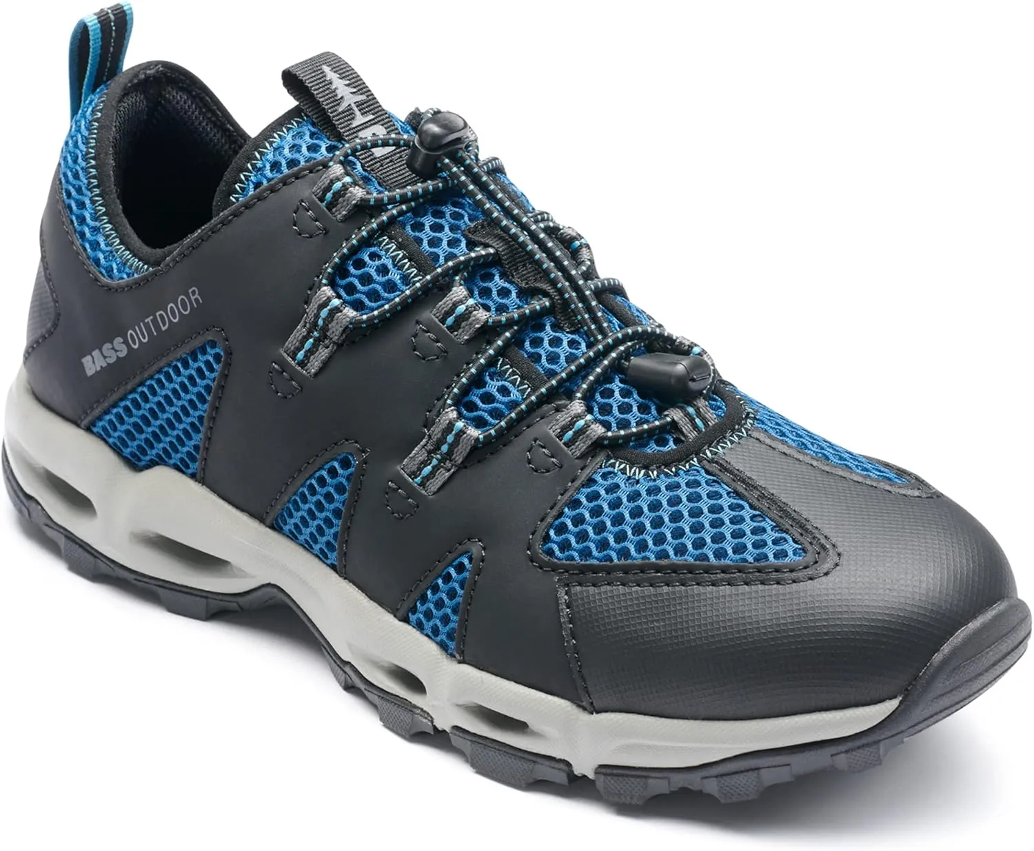 BASS OUTDOOR Men's Aqua Mesh Trail/Water Shoes – Pull-on Hiking Sneakers