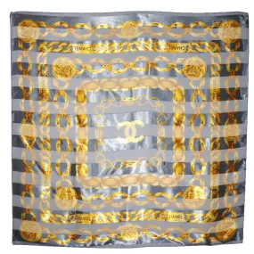 Chanel Chainpattern Scarf Chiffon