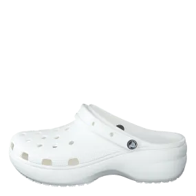 Classic Platform Clog White