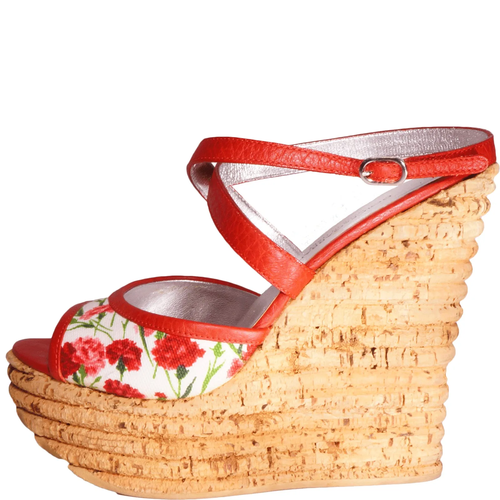 Dolce & Gabbana Floral Print Platform Wedge Shoe