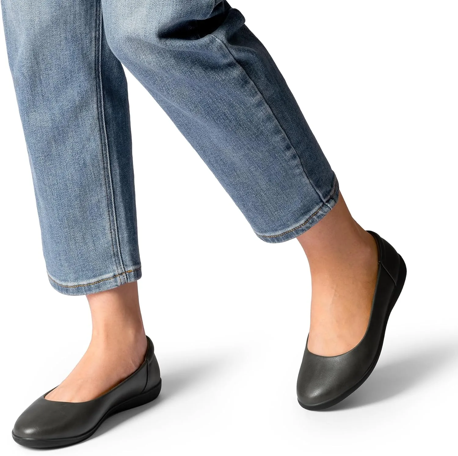 DREAM PAIRS Womens Comfortable Ballet Dressy Work Flats, Round Toe Slip on Office Shoes