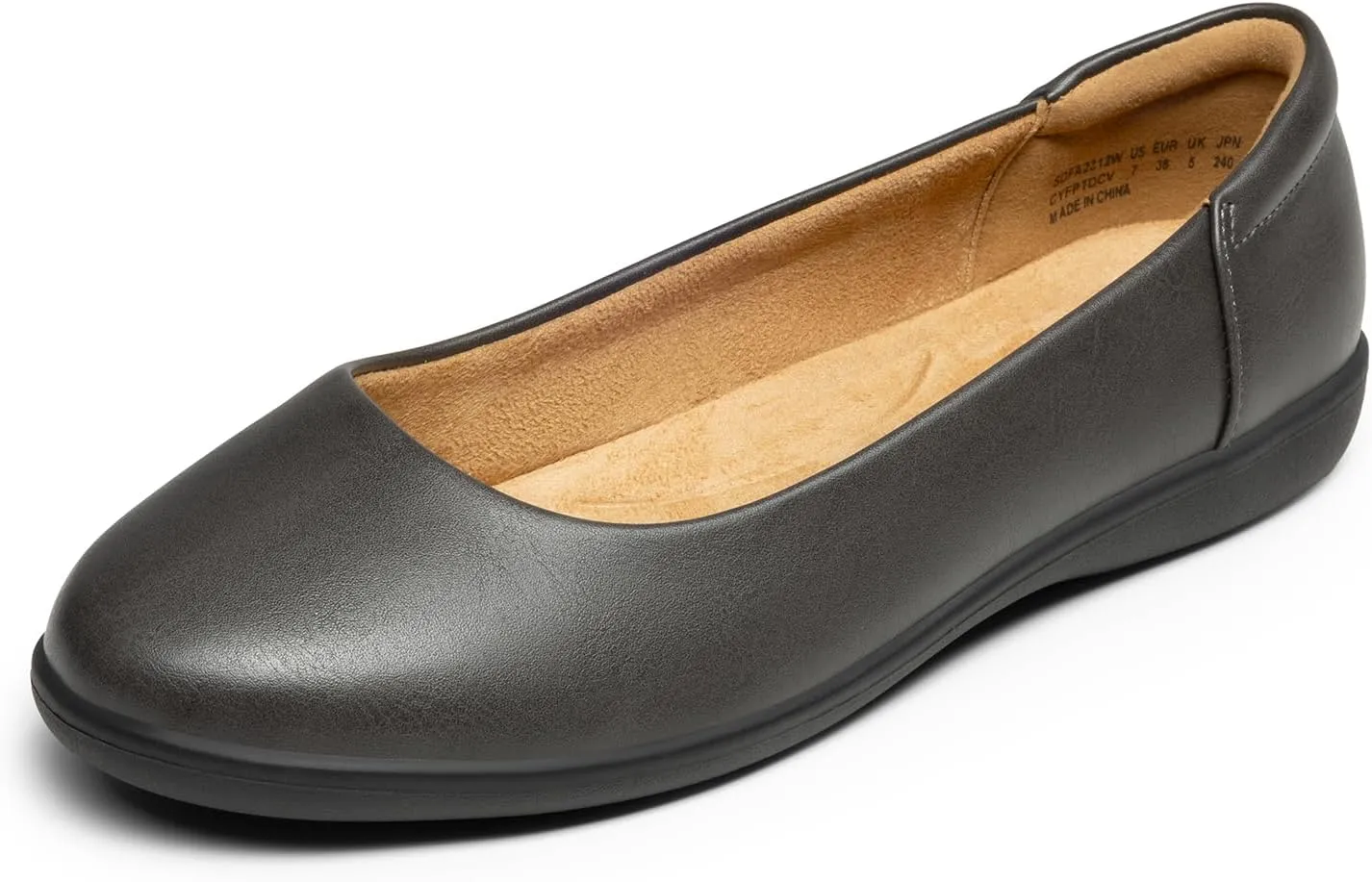 DREAM PAIRS Womens Comfortable Ballet Dressy Work Flats, Round Toe Slip on Office Shoes