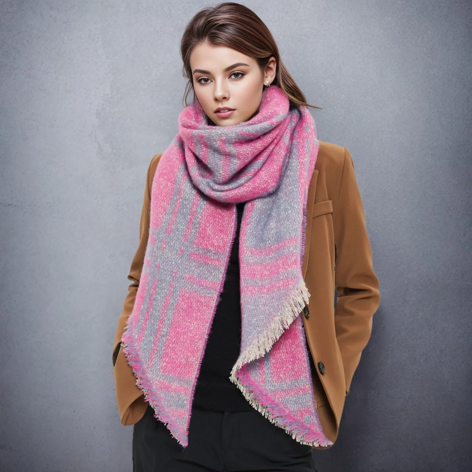 Edgy Raw Hem Wrap - Stylish Accent