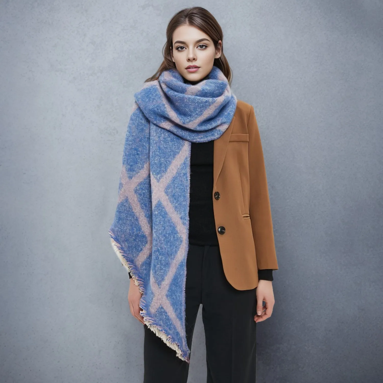 Edgy Raw Hem Wrap - Stylish Accent