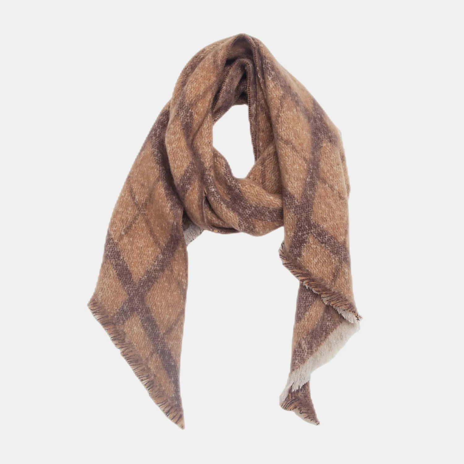 Edgy Raw Hem Wrap - Stylish Accent