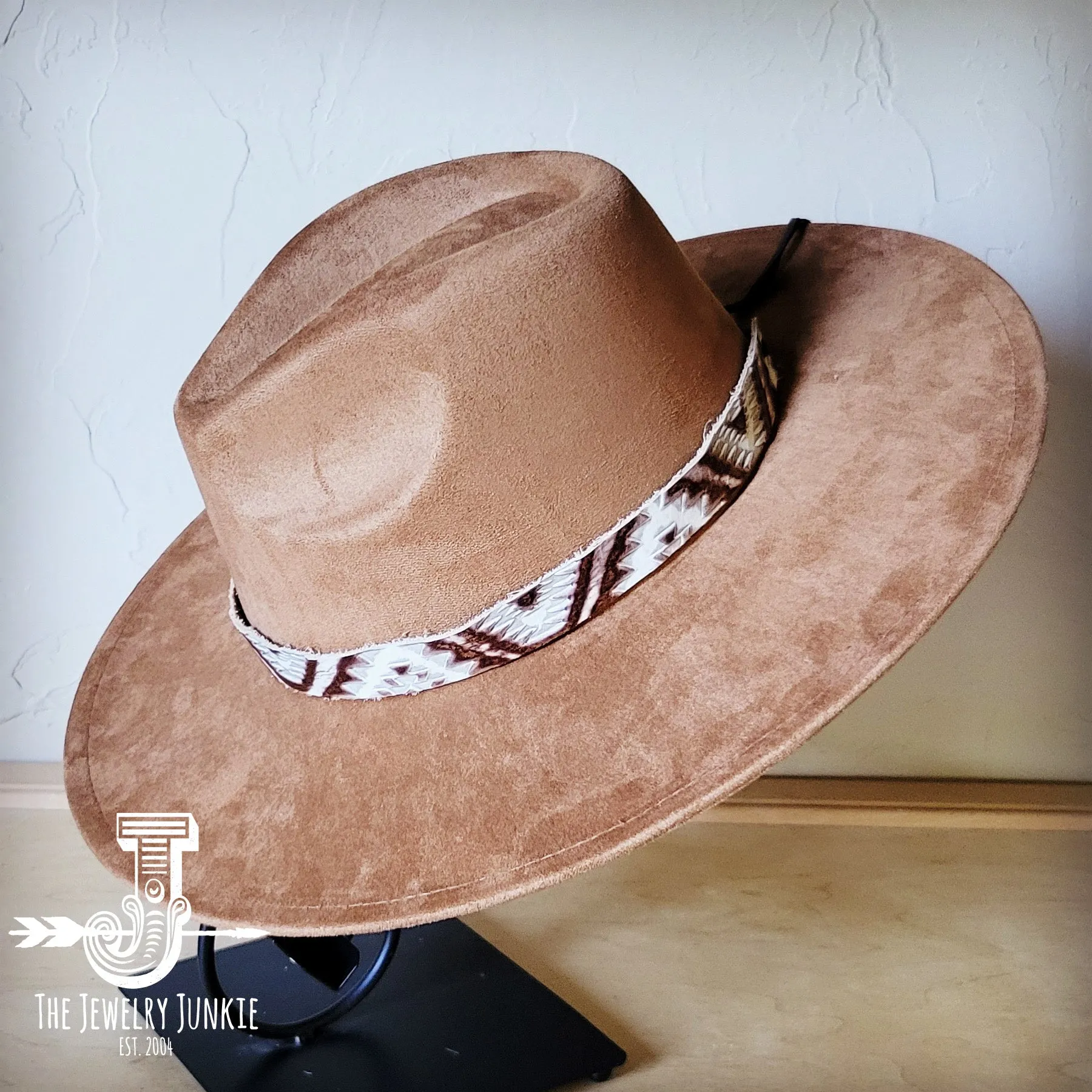 Gold Aztec Western Leather Band w/ Choice of Boho Hat 985e