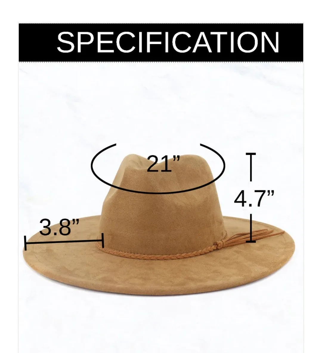 Gold Aztec Western Leather Band w/ Choice of Boho Hat 985e