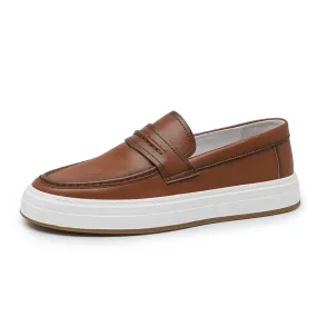 Heritage Leather Moccasin Loafers