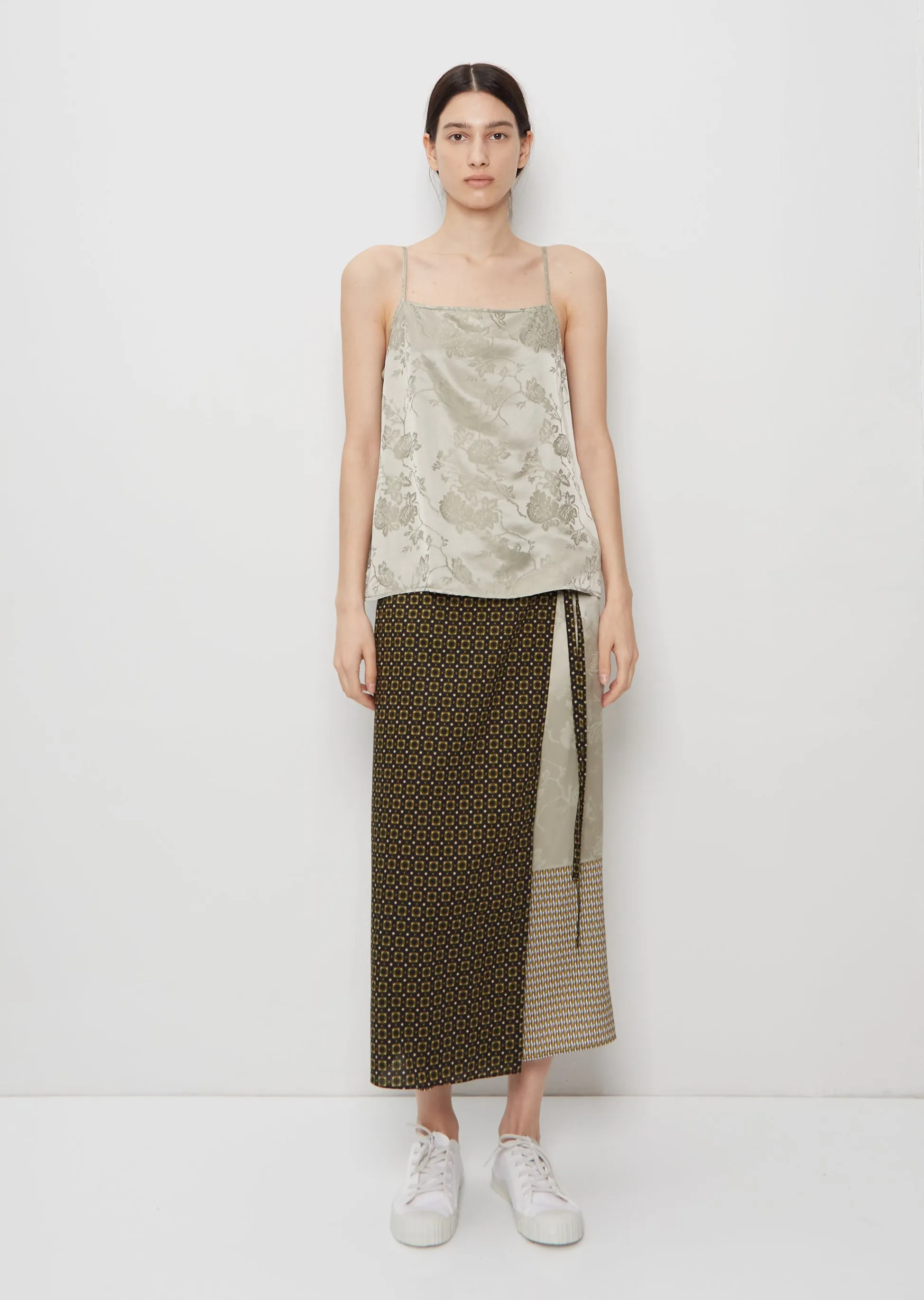 Jacquard Silk Viscose Cami Top