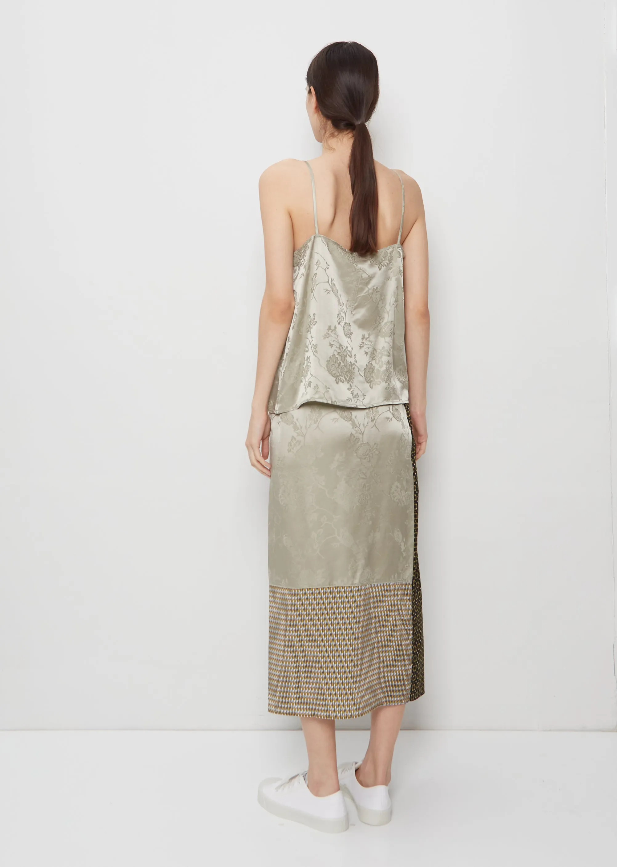 Jacquard Silk Viscose Cami Top