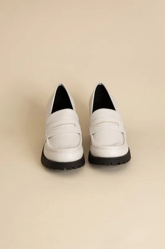 KINDER Loafer with Block Heel
