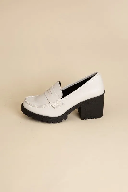 KINDER Loafer with Block Heel