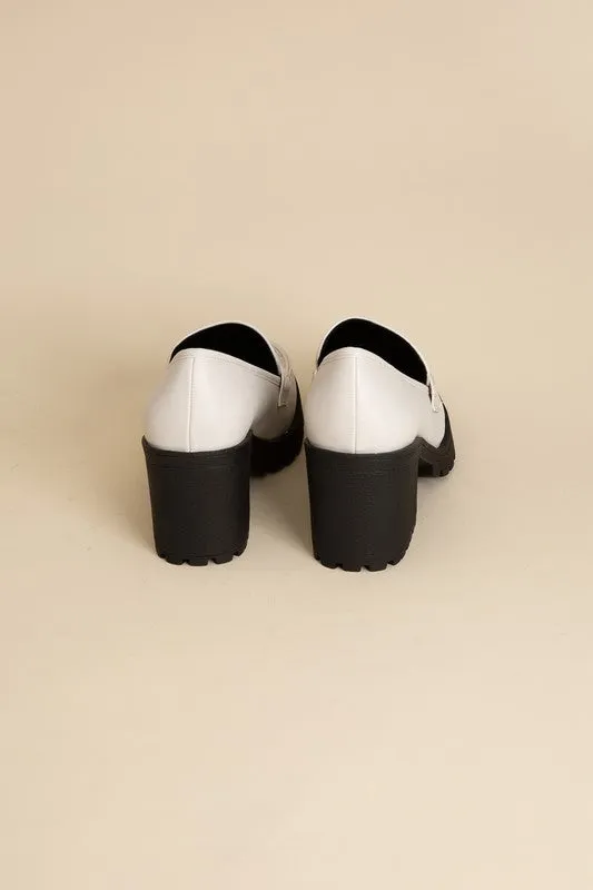 KINDER Loafer with Block Heel