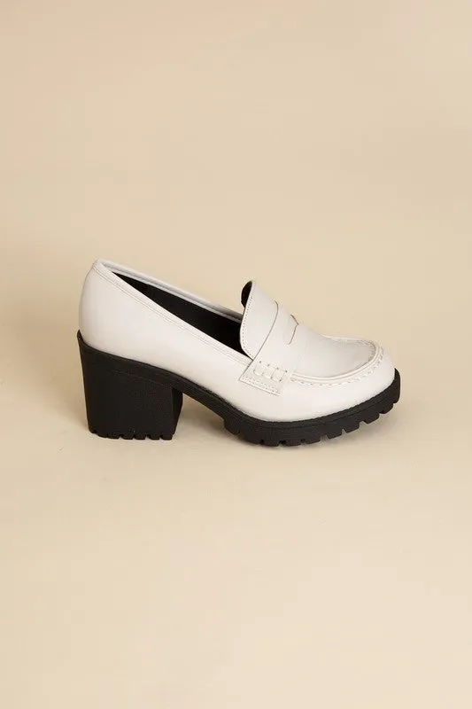 KINDER Loafer with Block Heel