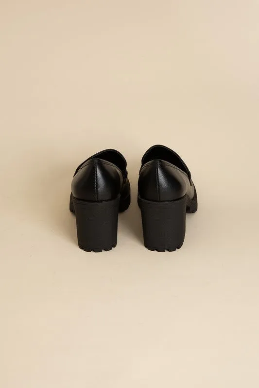 KINDER Loafer with Block Heel