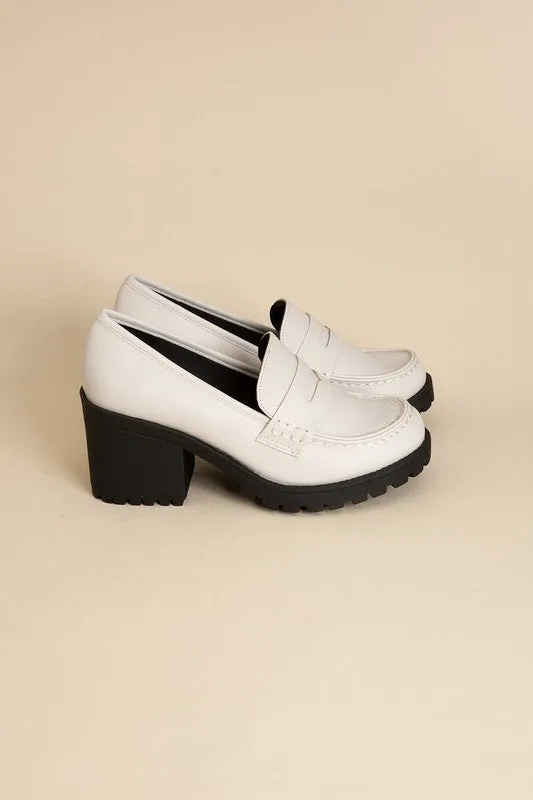 KINDER Loafer with Block Heel