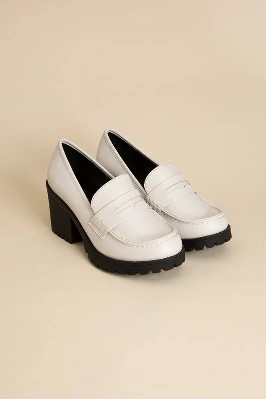 KINDER Loafer with Block Heel