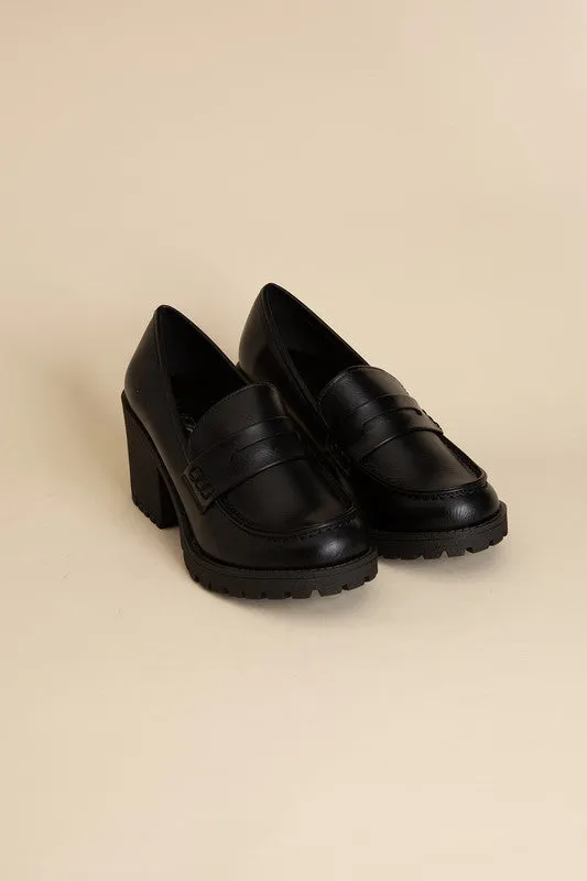 KINDER Loafer with Block Heel