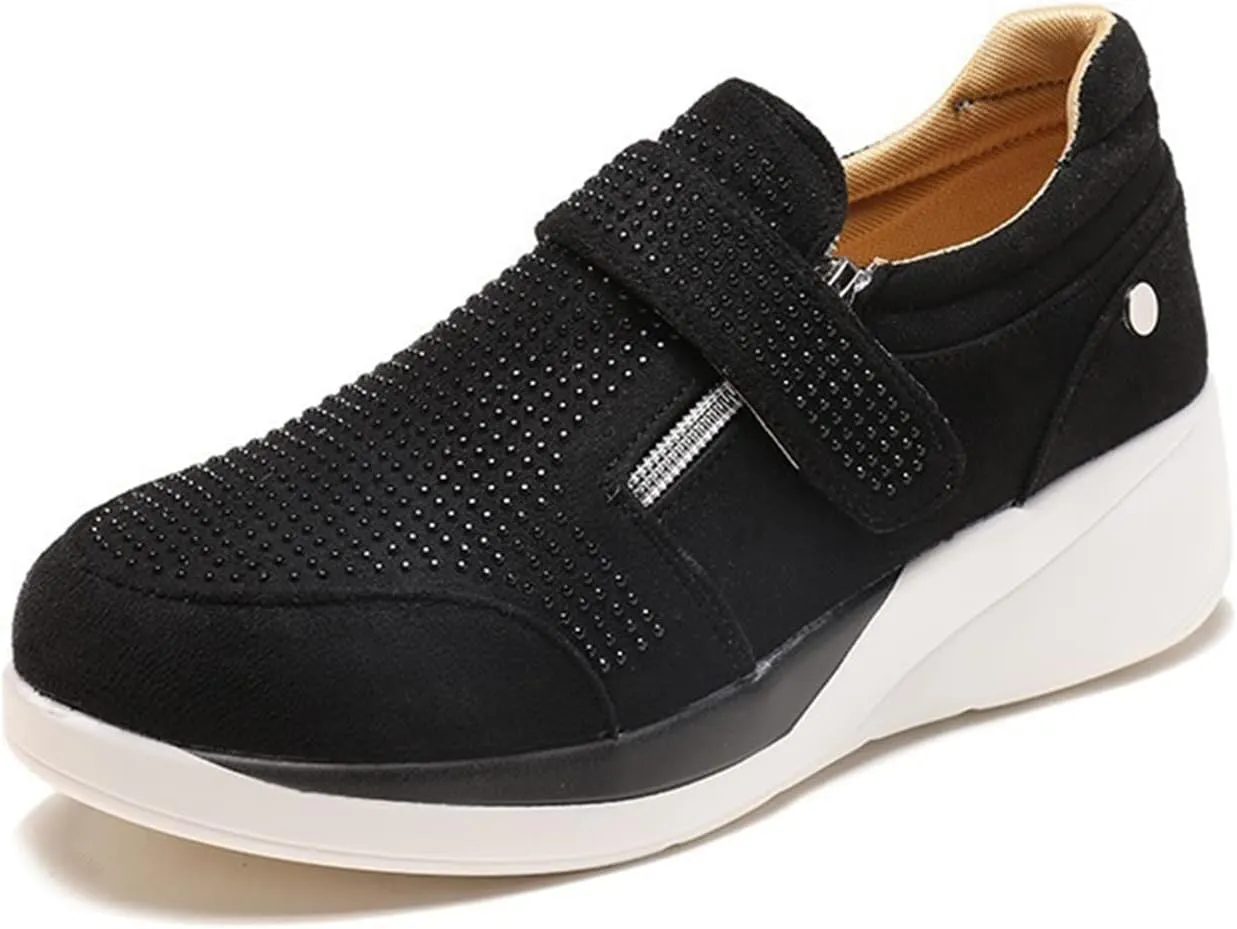 Ladmiple Shoes For Women Sneakers Slip Ons Fashion Dressy Casual Summer Comfortable Non Slip Walking Platform Gym Shoes