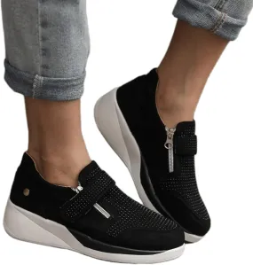 Ladmiple Shoes For Women Sneakers Slip Ons Fashion Dressy Casual Summer Comfortable Non Slip Walking Platform Gym Shoes