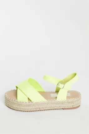 Lime Micro Espadrille Sandals