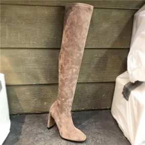 LUXE SEVEN DESIGN OVER THE KNEE HIGH HEELED BOOTS