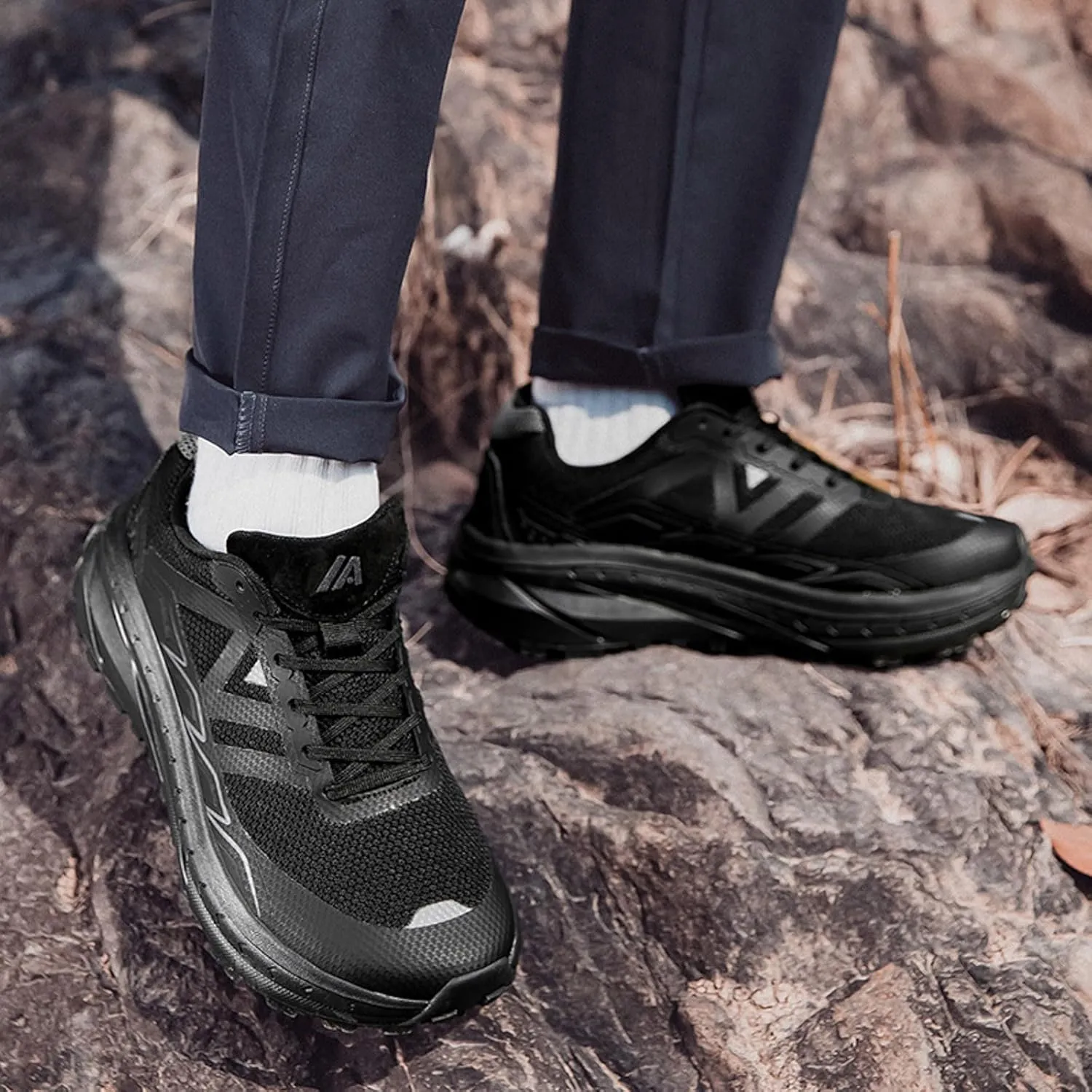Men's Spring and Summer Fashion Mesh Lace Up Inside Increase 5cm Sneakers Comfortable Breathable Mens Sneaker Slippers