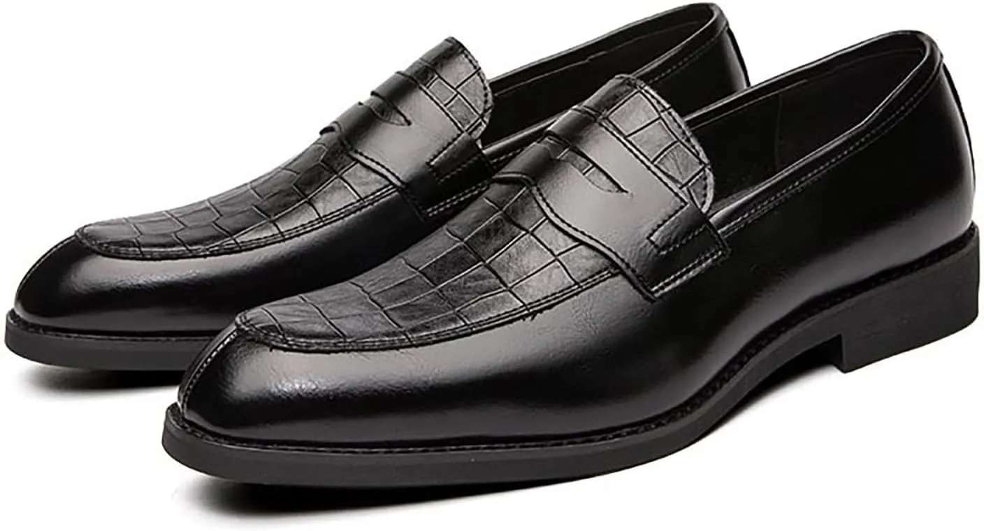 Mens Square Toe Classic Business Dress Shoes Oxfords Casual Retro Classic Barefoot Shoes Comfortable Formal Derby Business Dress Shoes for Men 2024