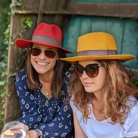 Mustard Panama Folding Hat (57cm)
