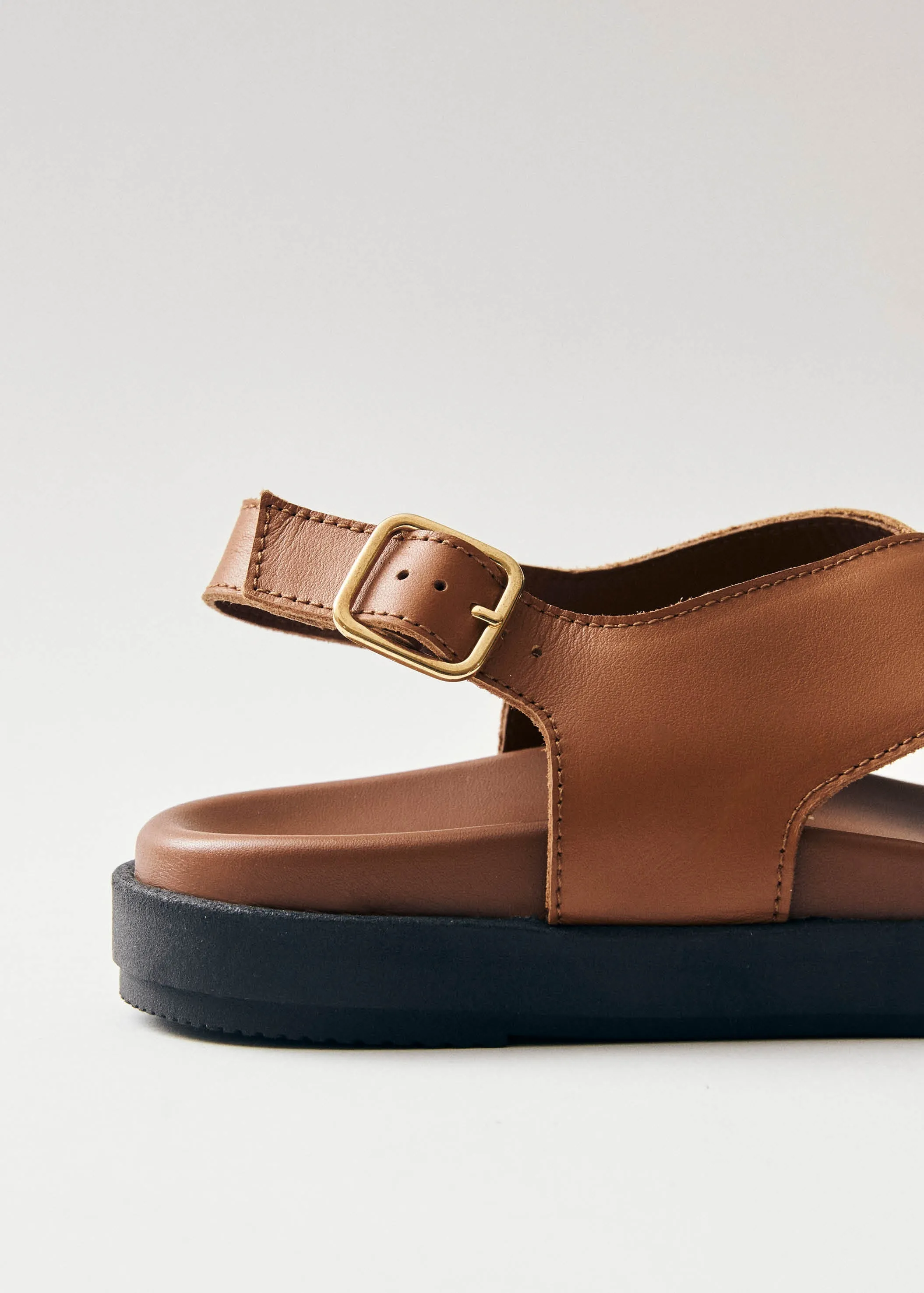 Nico Leather Sandals Brown