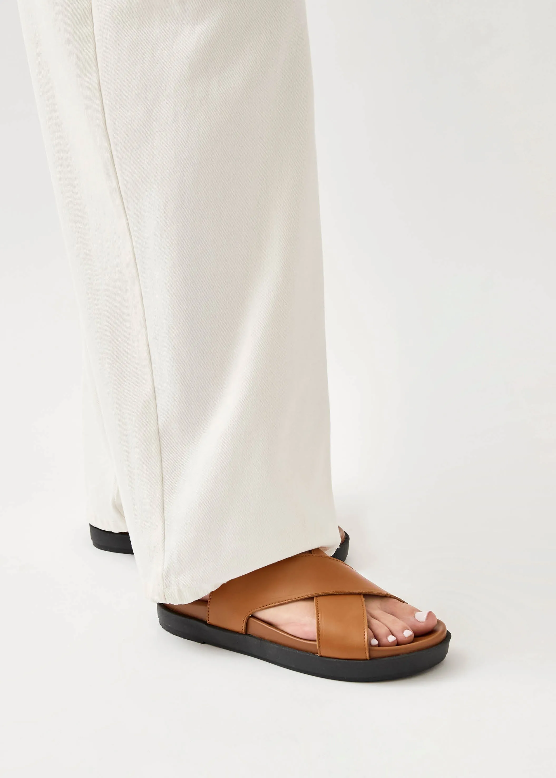 Nico Leather Sandals Brown