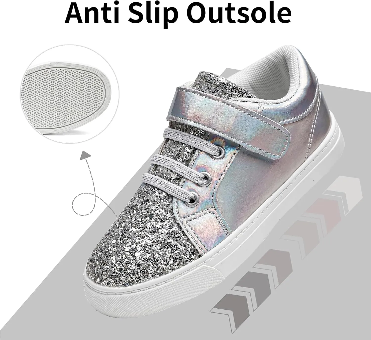 Nihaoya Baby First Walking Shoes Toddler Slip on Shoes Girls Princess Casual Sneakers Glitter Boy Running Tennis Footwear