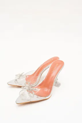 Roma Silver Transparent Heels