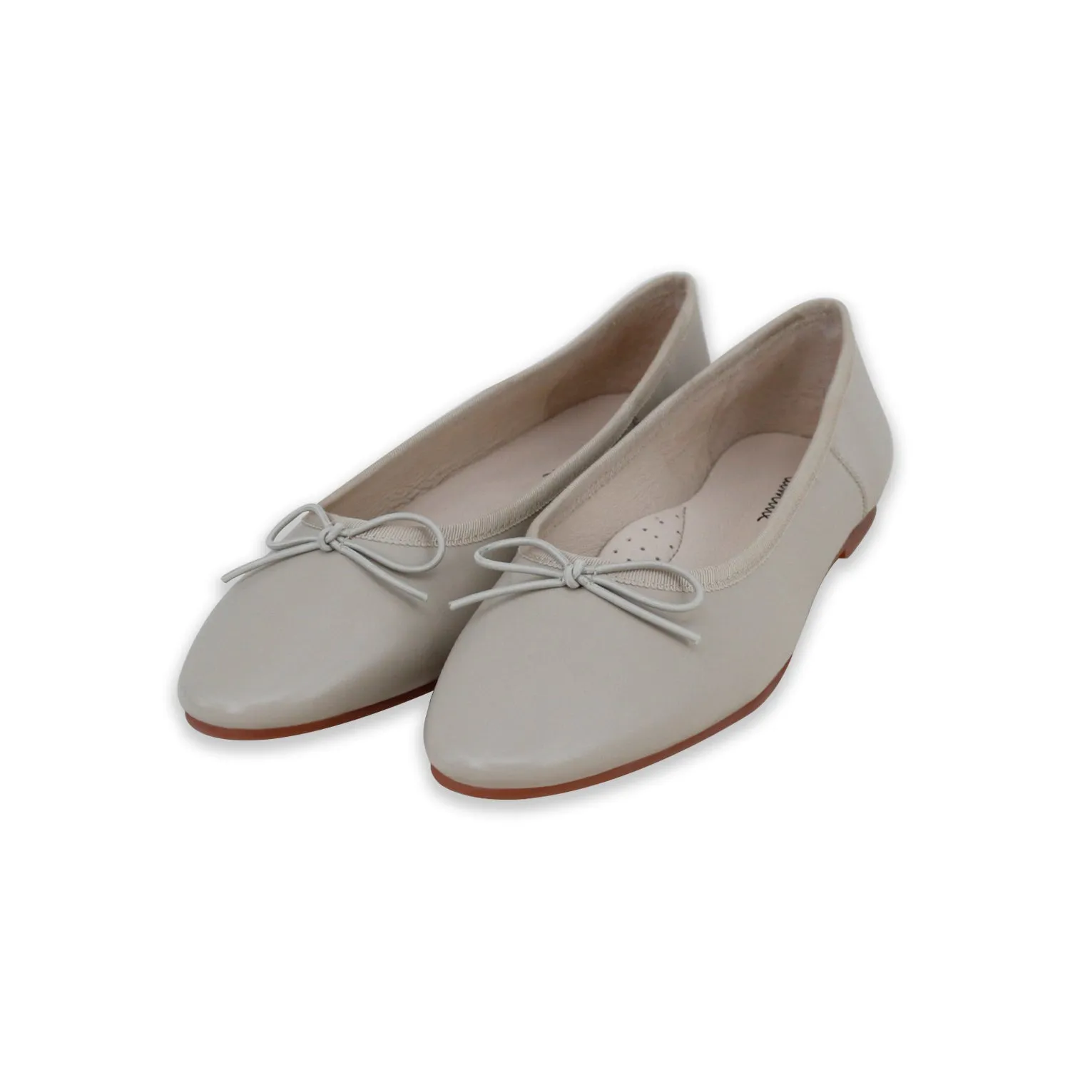 shoes remi flats with bow tie - natural