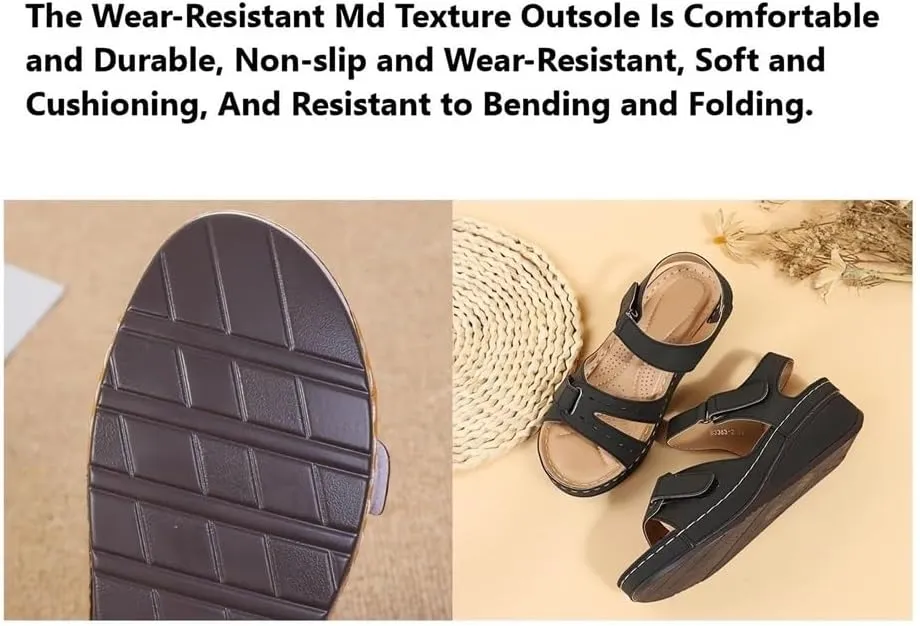 Soft & Stylish Wedge Sandals for Effortless Comfort Womens Orthopedic Sport Sandals Shoes Comfortable Arch Support Sandals All Day Walking Sandal Back Strap