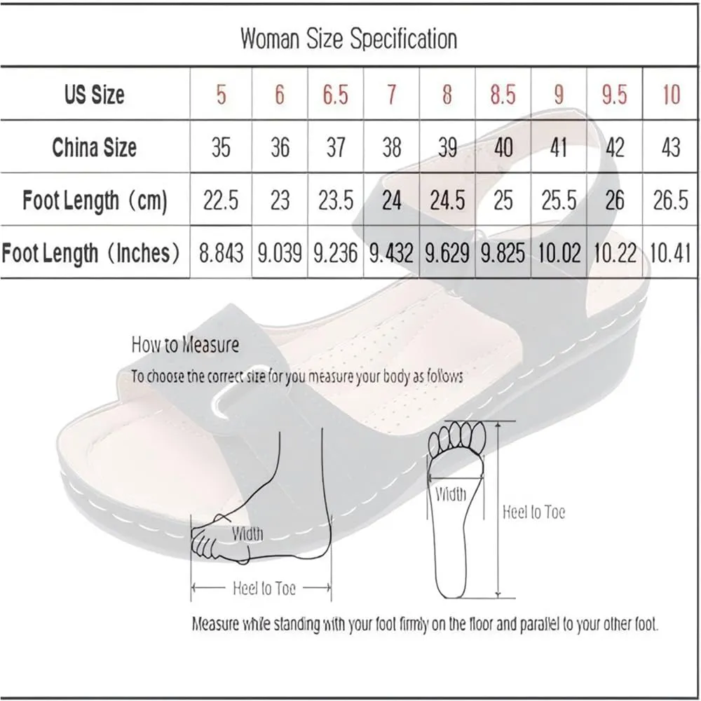 Soft & Stylish Wedge Sandals for Effortless Comfort Womens Orthopedic Sport Sandals Shoes Comfortable Arch Support Sandals All Day Walking Sandal Back Strap