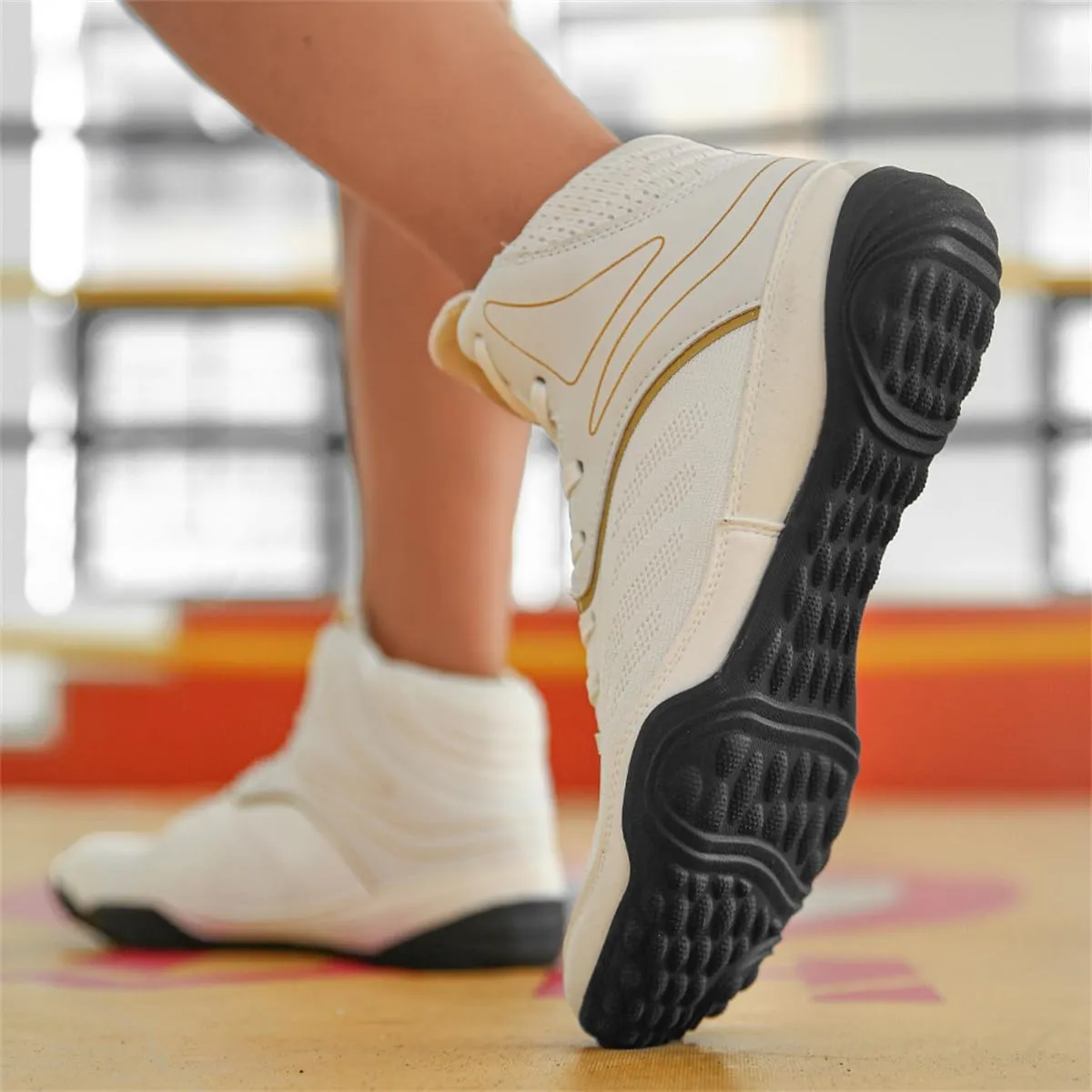 Unisex's Boxing Shoes Boxing Wrestling Footwear Breathable Comfort Breathable Kickboxing Boots Non-Slip Youth Sports Trainers