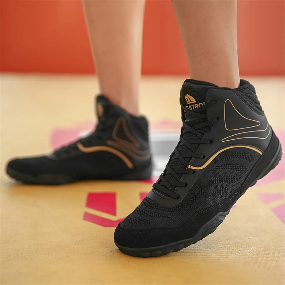 Unisex's Boxing Shoes Boxing Wrestling Footwear Breathable Comfort Breathable Kickboxing Boots Non-Slip Youth Sports Trainers