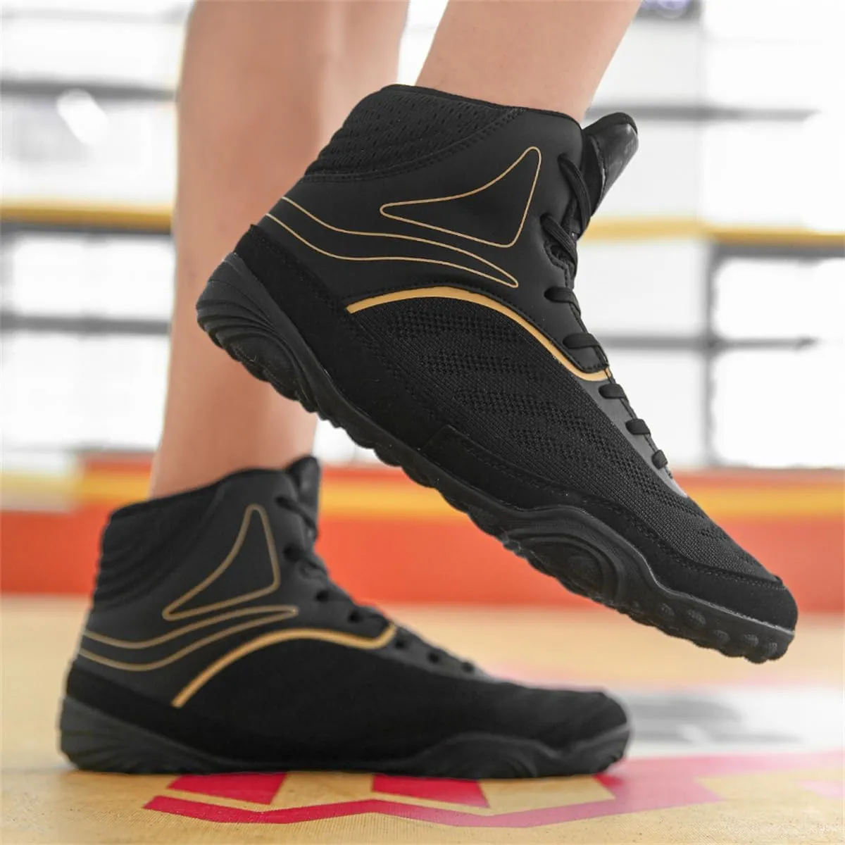 Unisex's Boxing Shoes Boxing Wrestling Footwear Breathable Comfort Breathable Kickboxing Boots Non-Slip Youth Sports Trainers