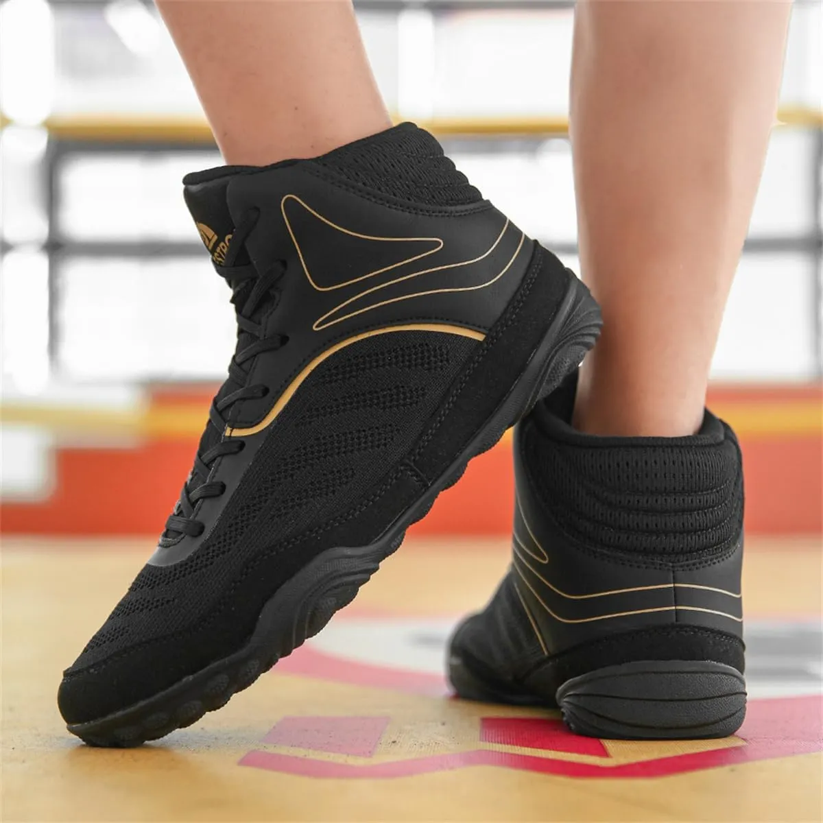 Unisex's Boxing Shoes Boxing Wrestling Footwear Breathable Comfort Breathable Kickboxing Boots Non-Slip Youth Sports Trainers