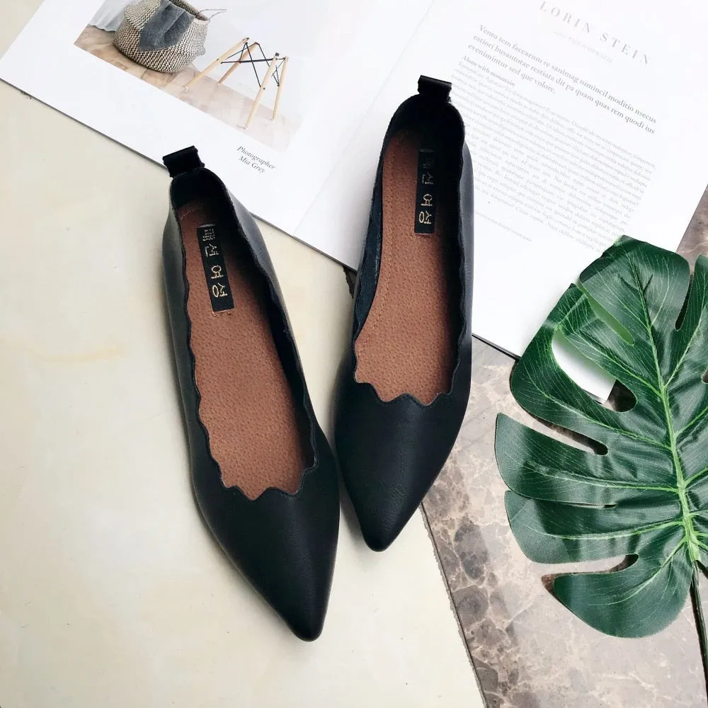 Women's Casual Soft Flats With Pointed Toe
