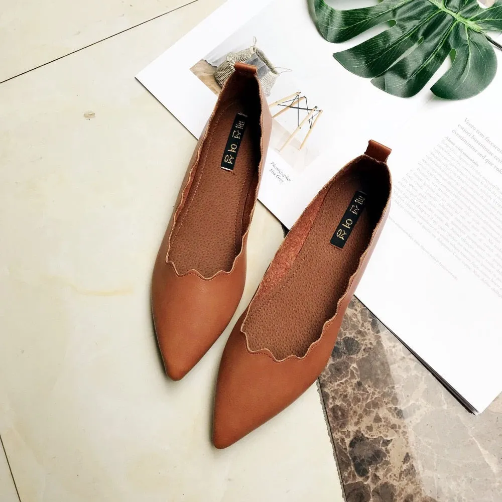 Women's Casual Soft Flats With Pointed Toe