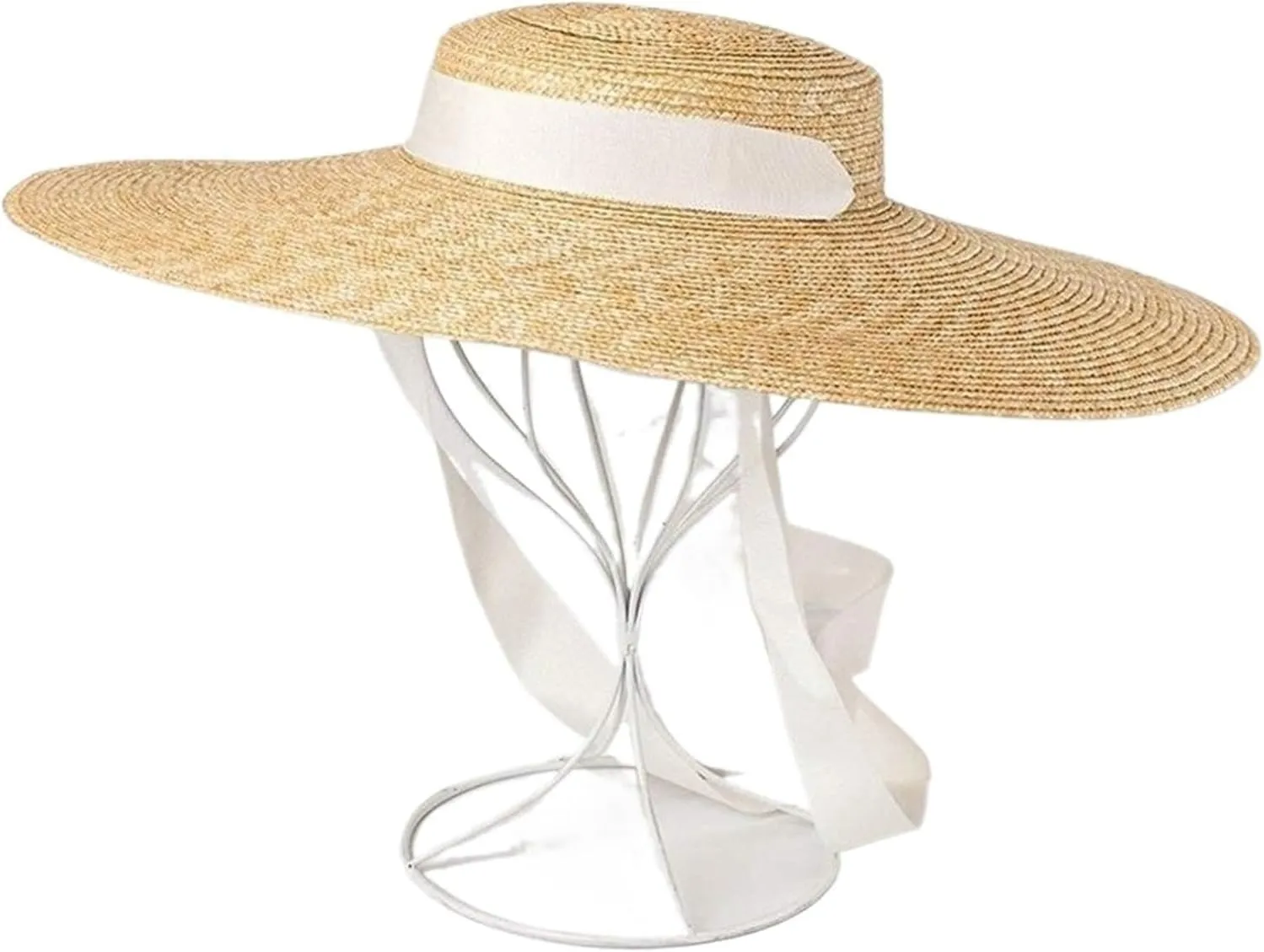Womens Mens Wide Brim Straw Summer Hat - UPF 50 , Premium Paper Straw, Adjustable Chin Strap for Beach & Outdoor
