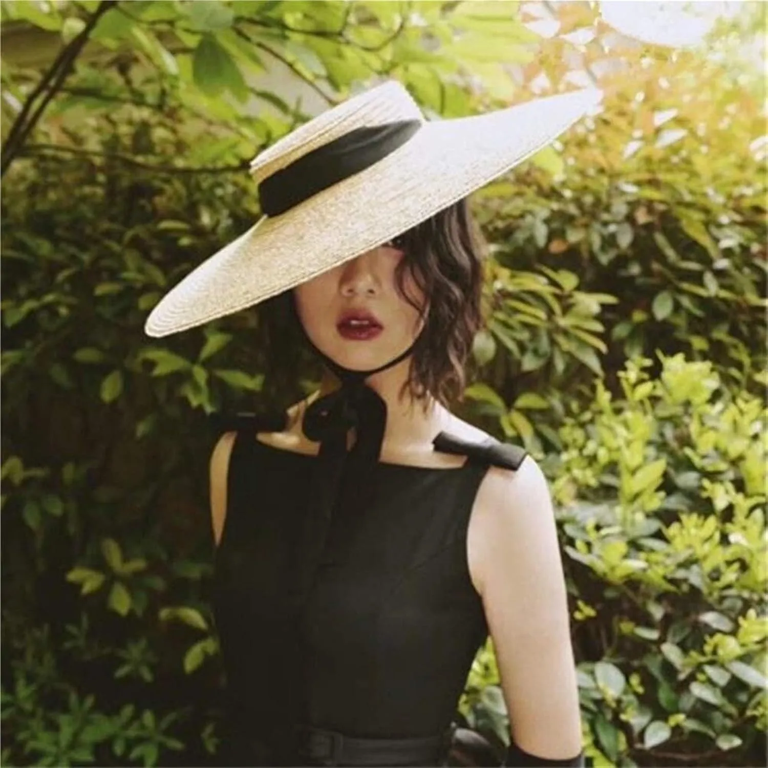 Womens Mens Wide Brim Straw Summer Hat - UPF 50 , Premium Paper Straw, Adjustable Chin Strap for Beach & Outdoor