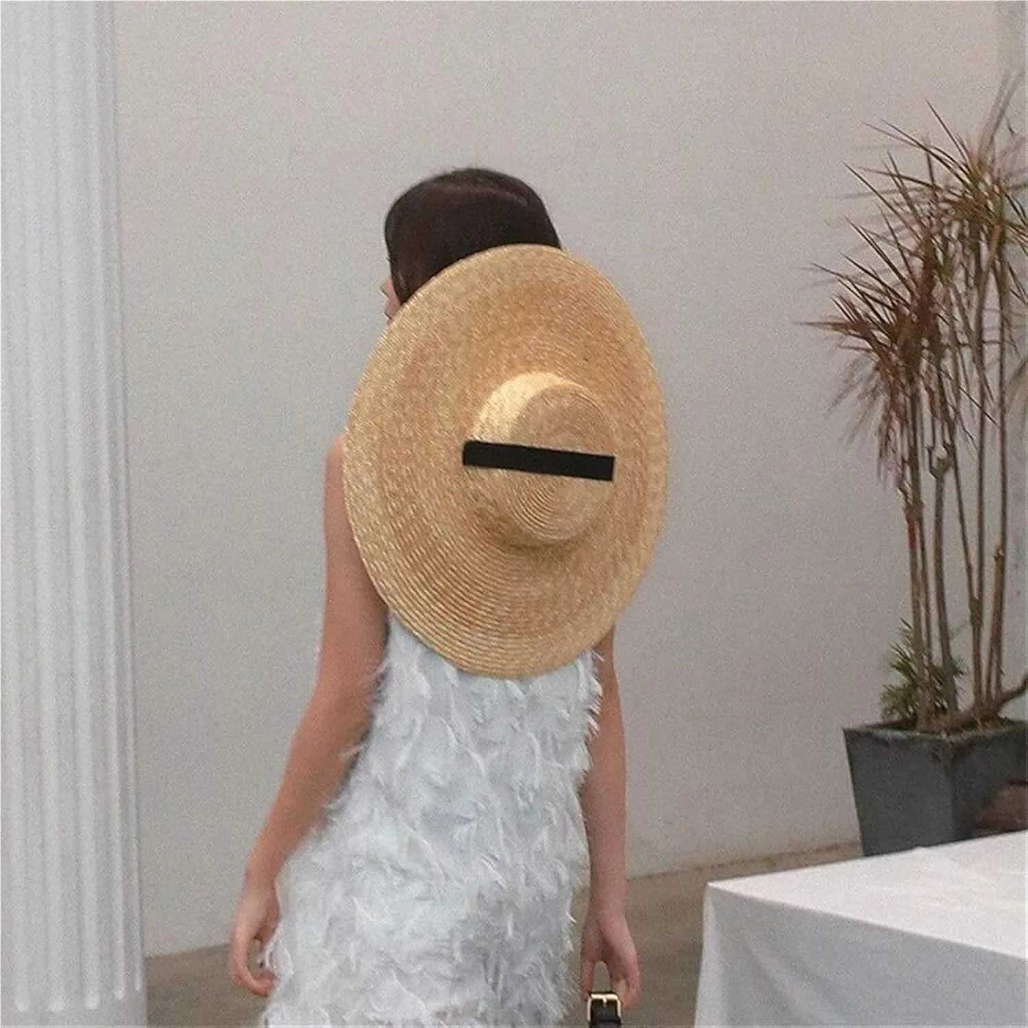 Womens Mens Wide Brim Straw Summer Hat - UPF 50 , Premium Paper Straw, Adjustable Chin Strap for Beach & Outdoor