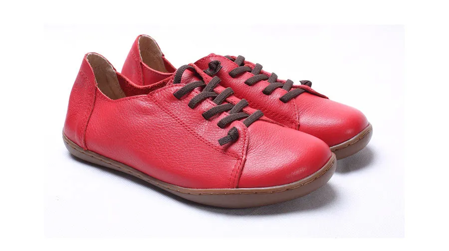 Women's Spring Authentic Genuine Leather Flats