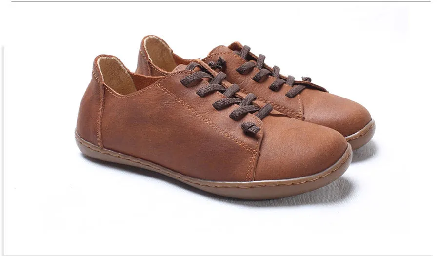 Women's Spring Authentic Genuine Leather Flats