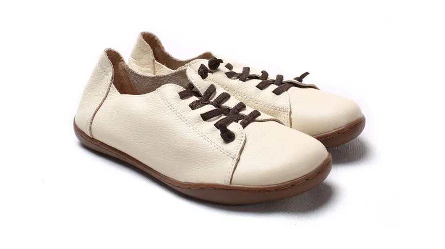 Women's Spring Authentic Genuine Leather Flats